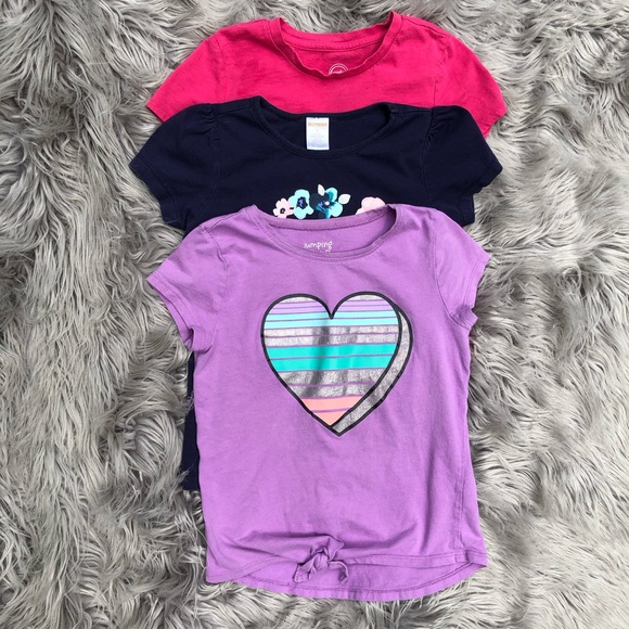 Other - Girly T-Shirt Play Condition Bundle in Pink, Purple, and Navy, Size 6